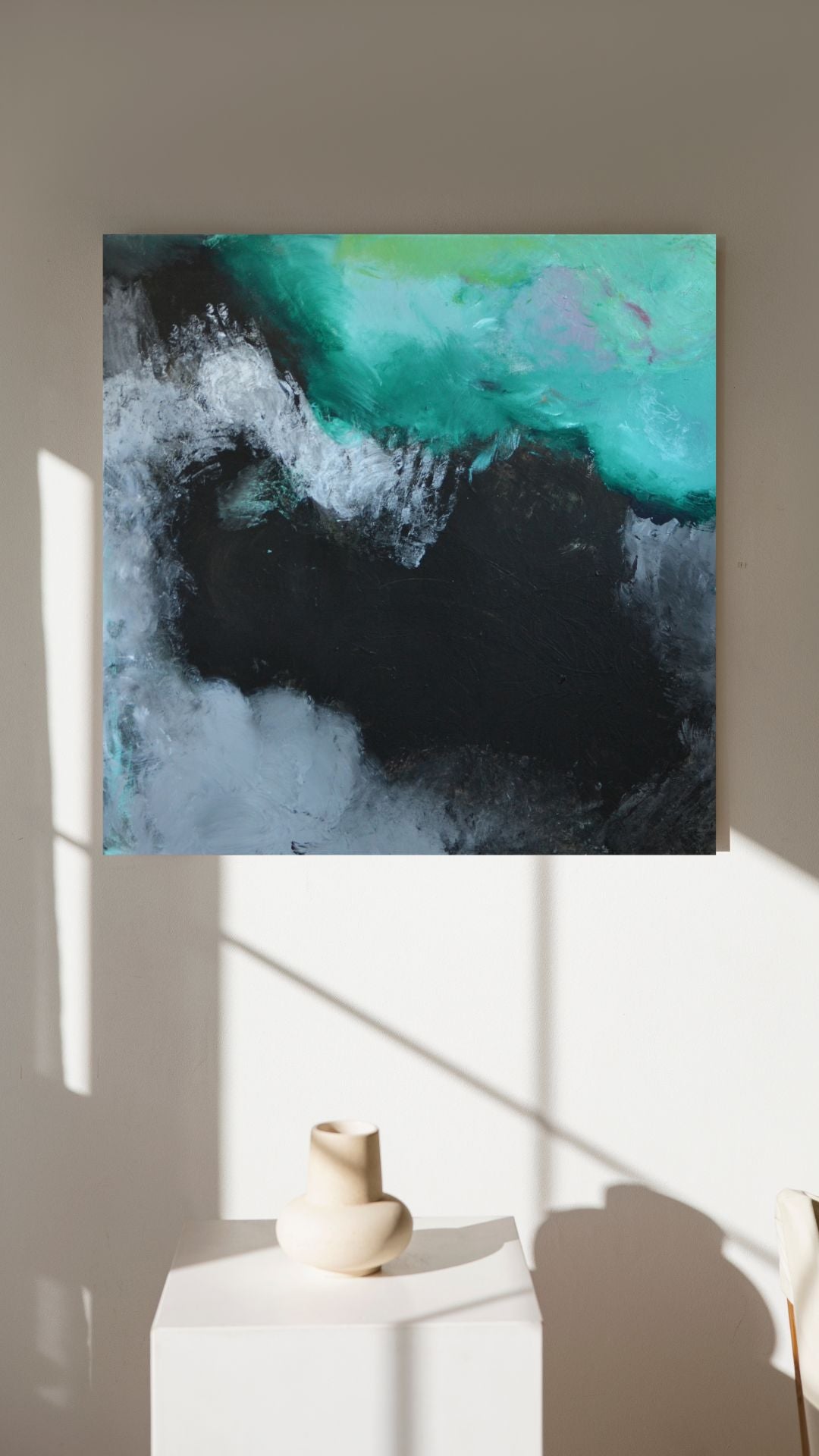 Was bleibt | Originalgemälde auf Leinwand, Acryl 80 × 80 cm · signiert